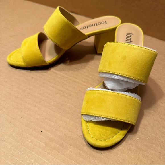 Footnotes Milos block heel sandals in bright yellow. Size 7. New in box. - Picture 11 of 14